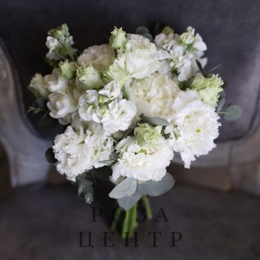 Свадебный букет в белом цвете №965
